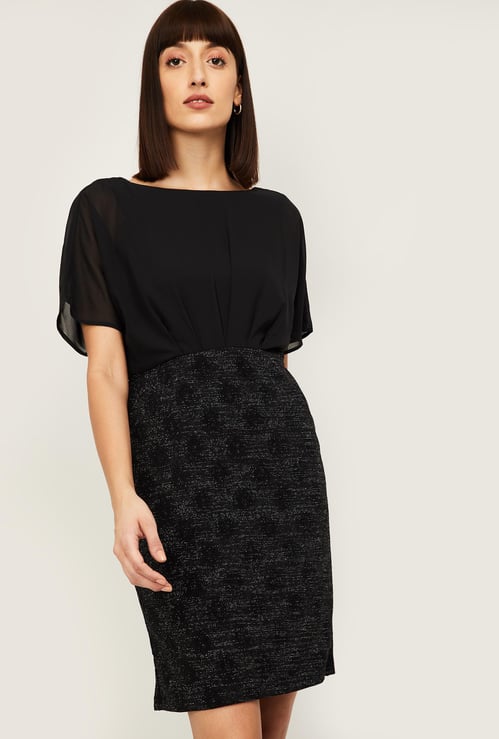 LATIN QUARTERS Women Textured Sheath Dress