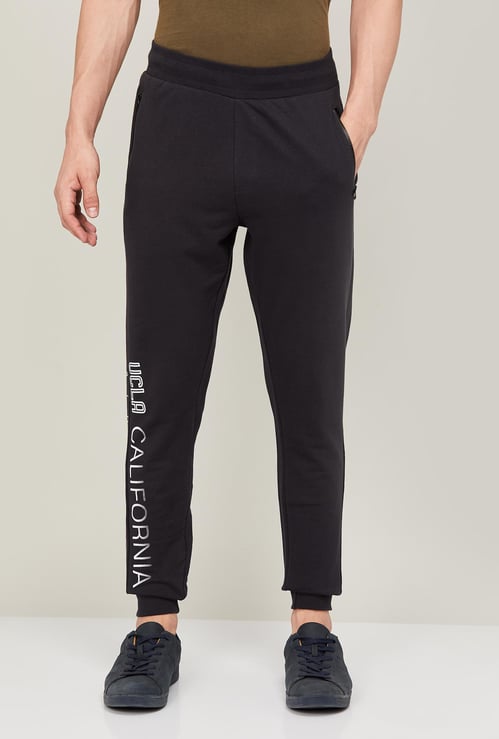 UCLA Men Typographic Print Elasticated Jogger Track Pants