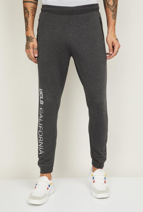 UCLA Men Typographic Print Elasticated Jogger Track Pants