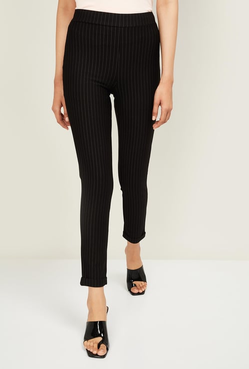 VERO MODA Women Striped Elasticated Trousers