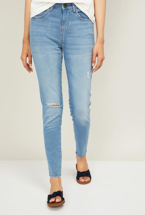 VAN HEUSEN Women Stonewashed Slim Fit Jeans