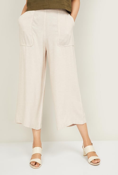 VAN HEUSEN Women Solid Flared Pants