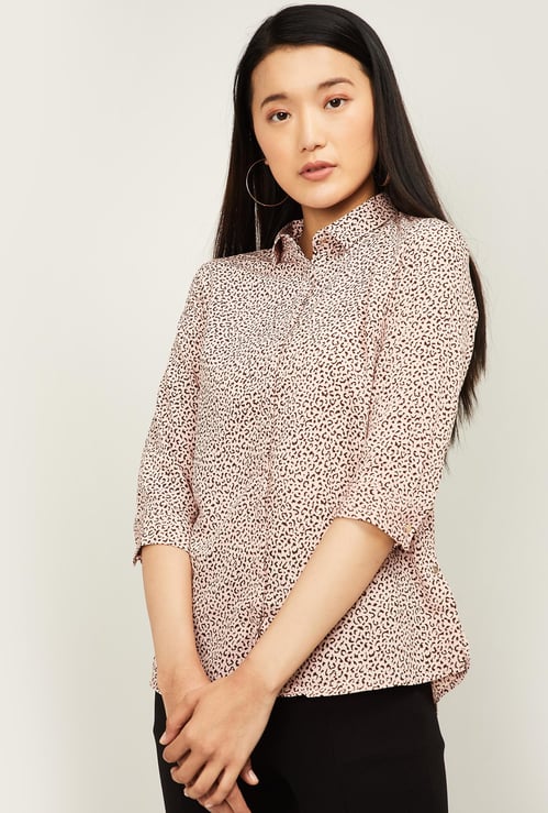 VAN HEUSEN Women Animal Print Casual Shirt