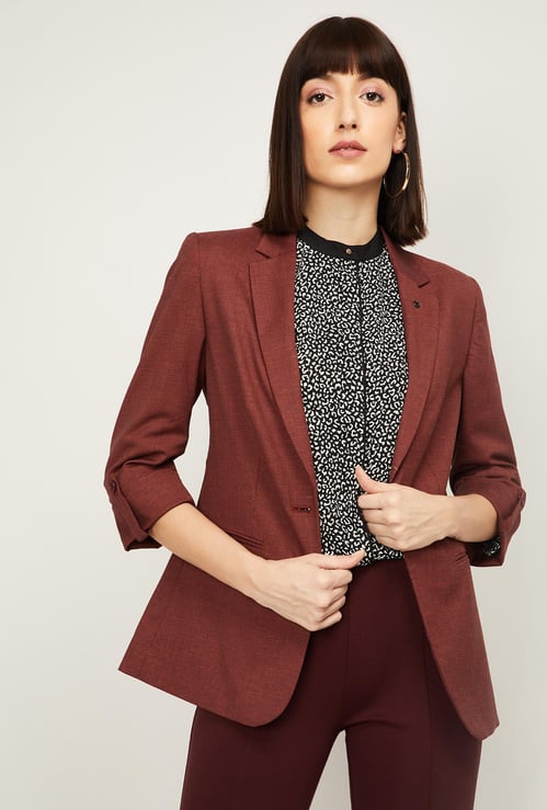 VAN HEUSEN Women Solid Blazer