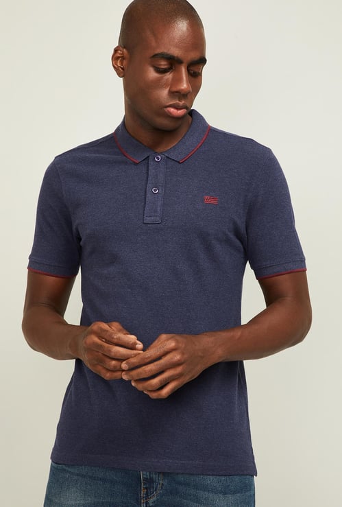 WRANGLER Men Solid Regular Fit Polo T-shirt
