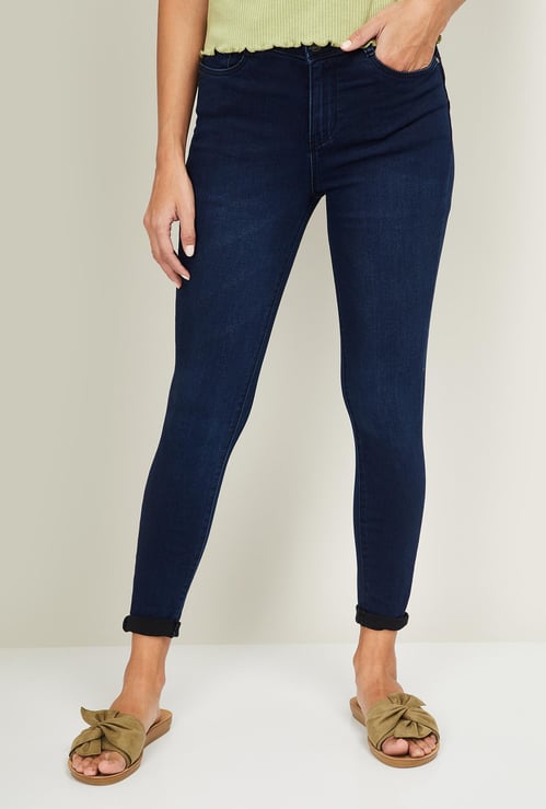 KRAUS Women  Medium Washed Skinny Fit Jeans
