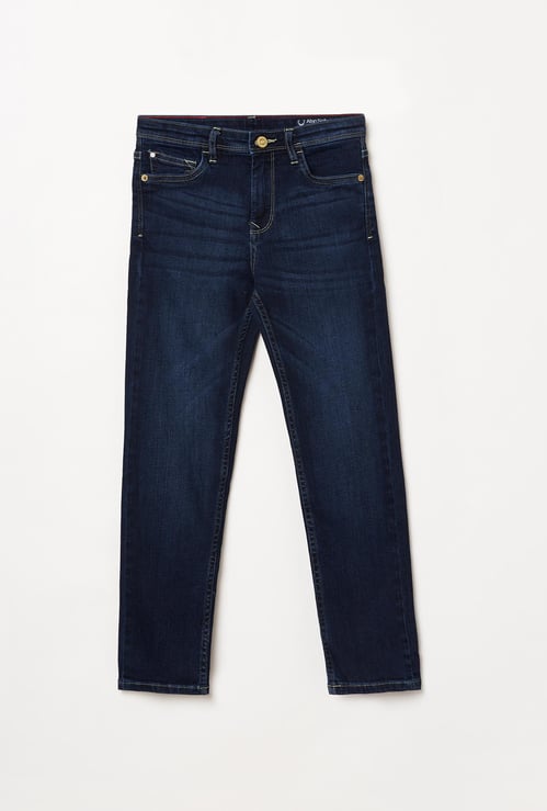 ALLEN SOLLY Boys Stonewashed Regular Fit Jeans