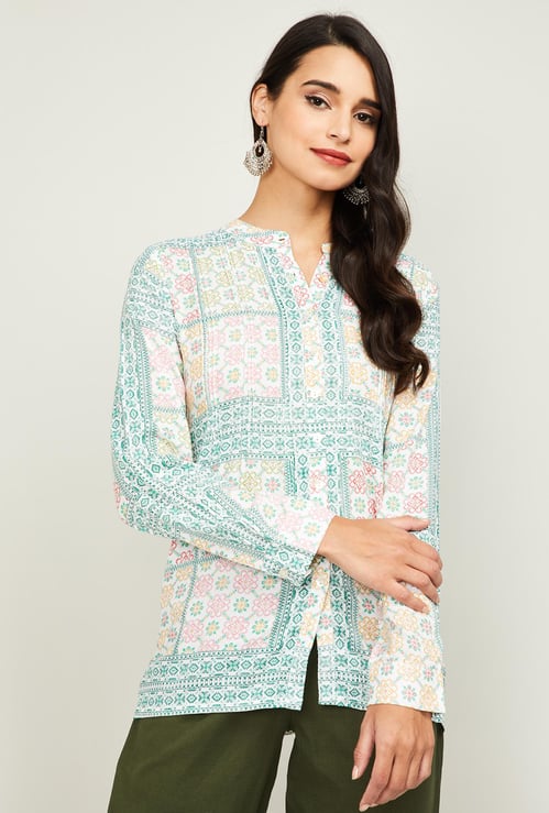 GLOBAL DESI Women Printed Full Sleeves Top
