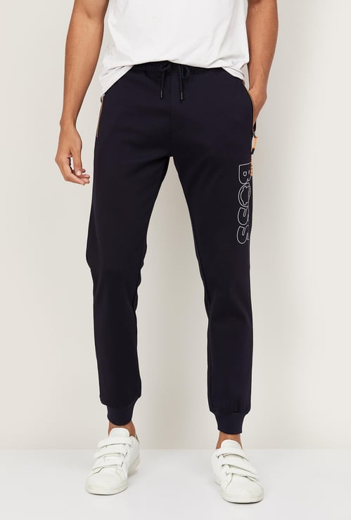 STATUS QUO Men Printed Elasticated Joggers