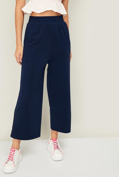GINGER Women Solid Denim Palazzo