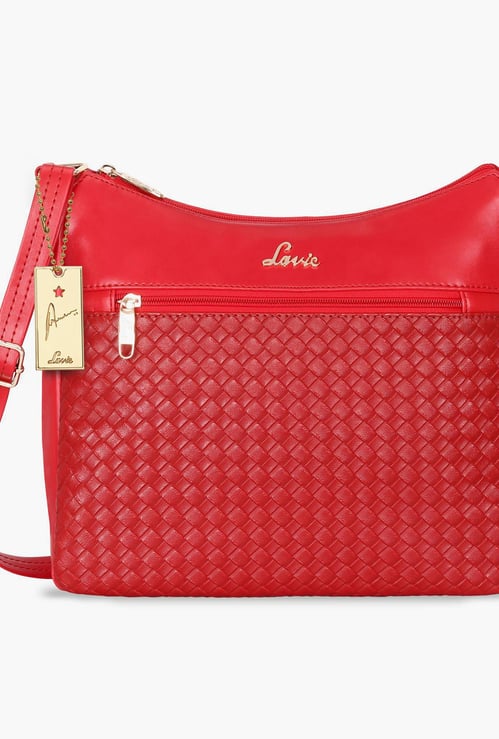LAVIE Women Textured Zip-Closure Sling Bag