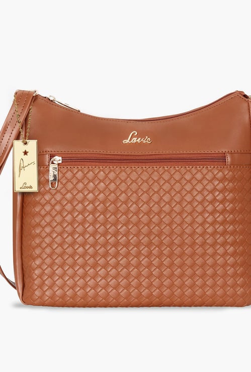 LAVIE Women Textured Zip-Closure Sling Bag