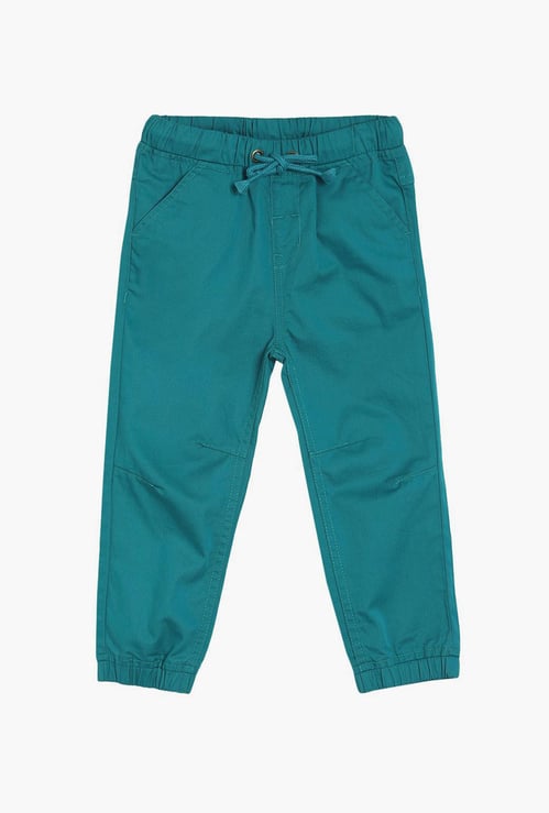 FS MINI KLUB Boys Solid Drawstring Waist Jogger Trousers
