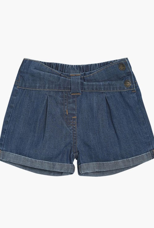 FS MINI KLUB Girls Solid Knit Shorts