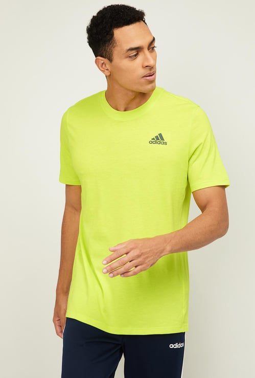 ADIDAS Men Solid Regular Fit Crew Neck Sports T-shirt