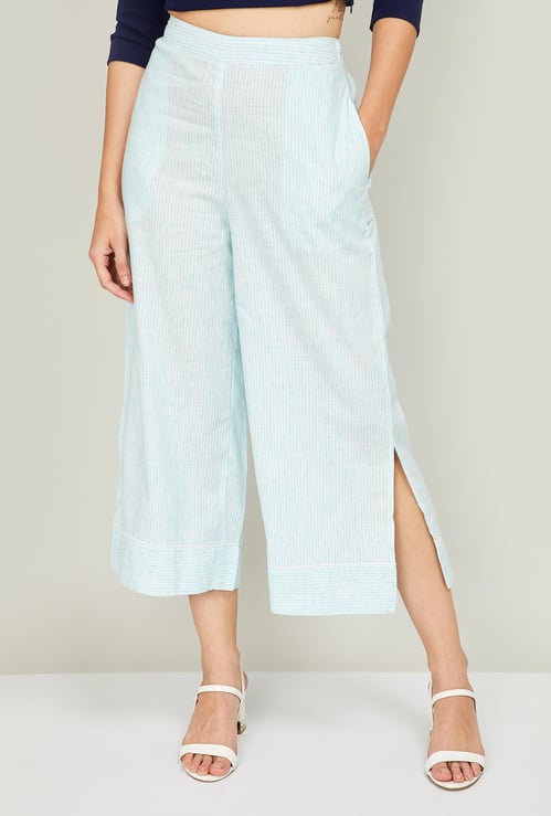 GLOBAL DESI Women Striped Culottes