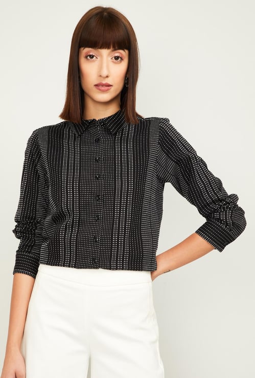 AND Women Printed Full Sleeves Shirt