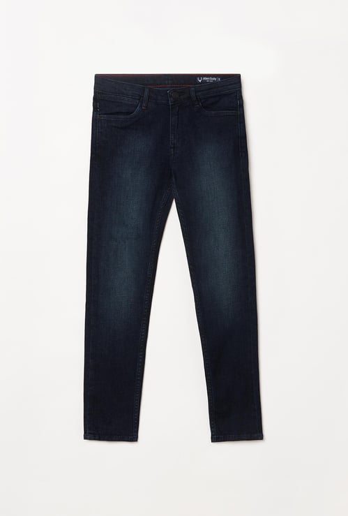 ALLEN SOLLY Boys Stonewashed Regular Fit Jeans