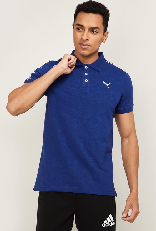 PUMA Men Solid Regular Fit Polo T-shirt