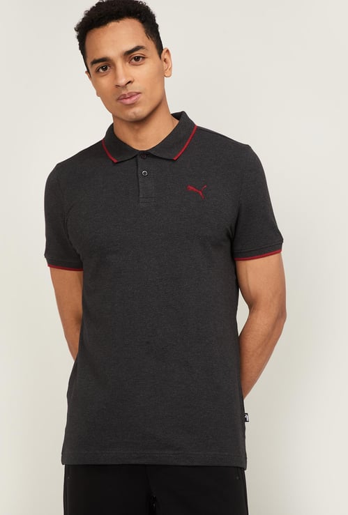 PUMA Men Solid Regular Fit Polo T-shirt
