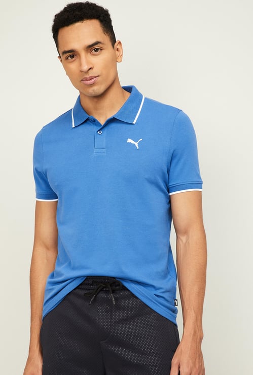 PUMA Men Solid Regular Fit Sports Polo T-shirt