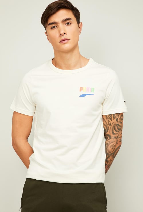 PUMA Men Printed Regular Fit Crew Neck T-shirt