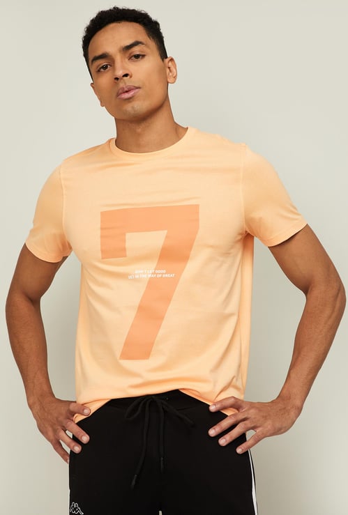 PUMA Men Printed Regular Fit Crew Neck T-shirt