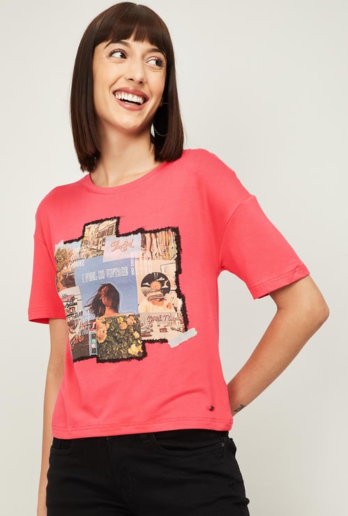 JEALOUS 21 Women Printed Round Neck T-shirt