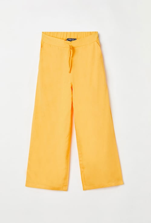 ALLEN SOLLY Girls Solid Flared Trousers