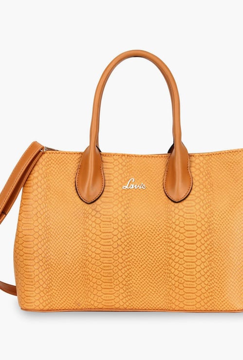 LAVIE Women Textured Zip-Closure Handbag