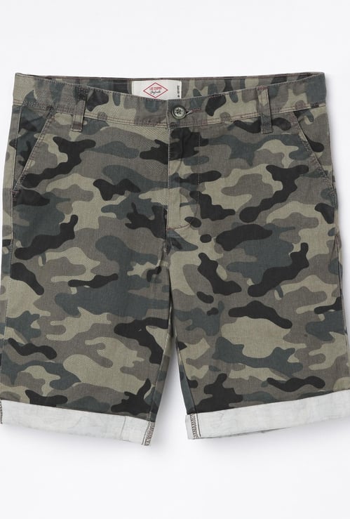 LEE COOPER JUNIORS Boys Camouflage Print Woven Shorts