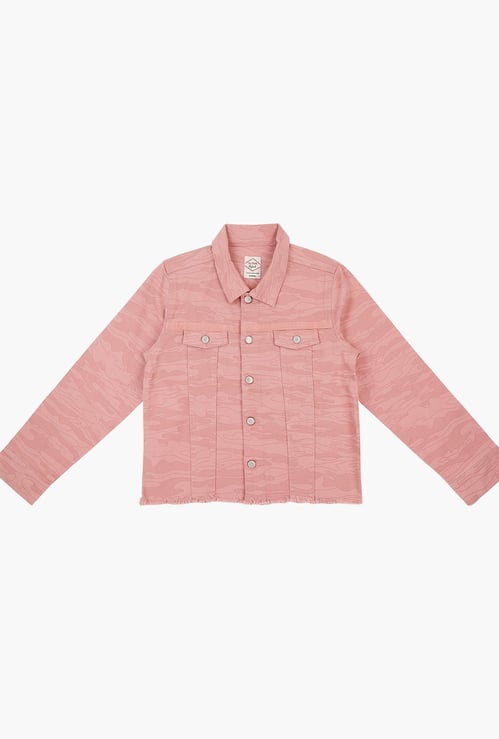 LEE COOPER JUNIORS Girls Printed Denim Jacket