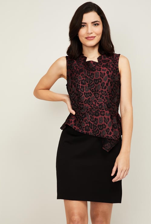 LATIN QUARTERS Women Printed Peplum Dress