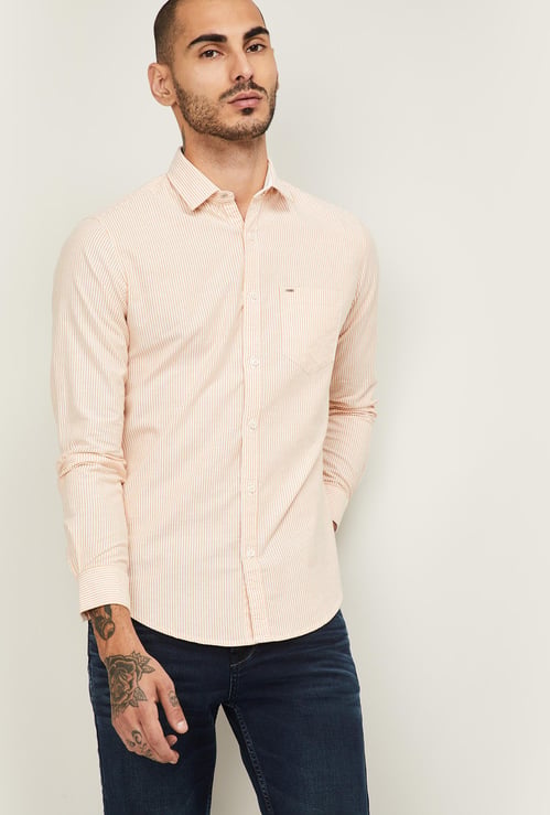 KILLER Men Striped Full Sleeves Slim Fit Casual Shirt