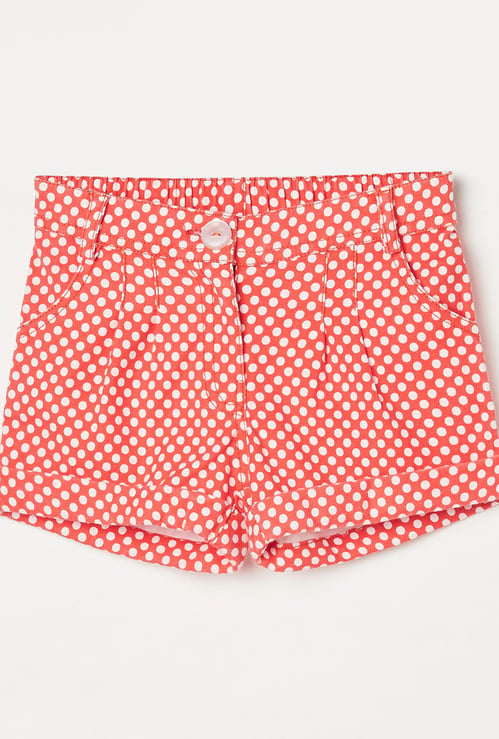 PEPPERMINT Girls Polka Dot Print Shorts