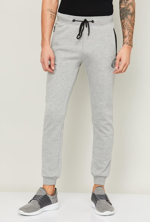 STATUS QUO Men Textured Elasticated Joggers