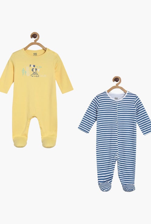 FS MINI KLUB Boys Printed Sleepsuit- Pack of 2