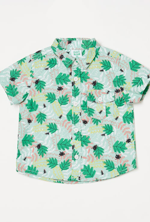 FS MINI KLUB Boys Printed Short Sleeves Casual Shirt
