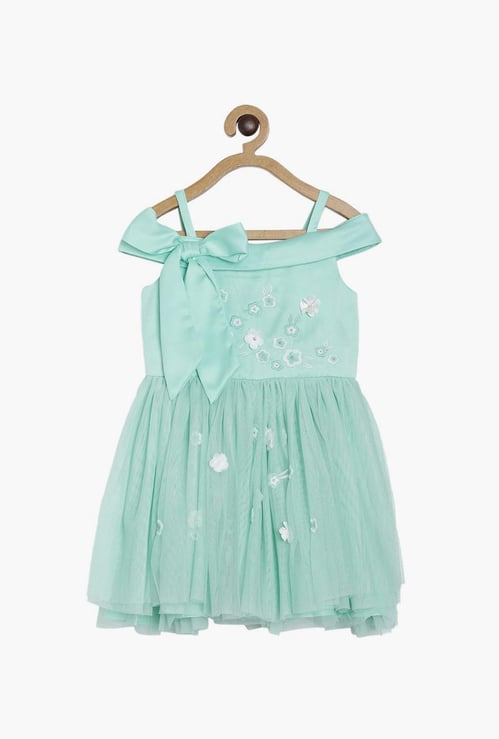 FS MINI KLUB Girls Embroidered Layered A-Line Dress