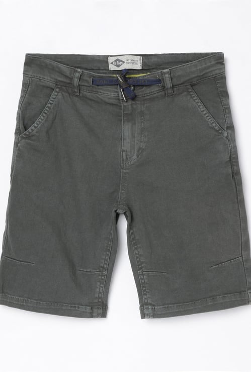 LEE COOPER JUNIORS Boys Solid Knit Shorts