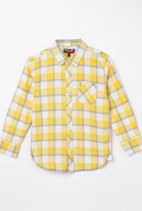 GINI & JONY Boys Checked Regular Fit Casual Shirt