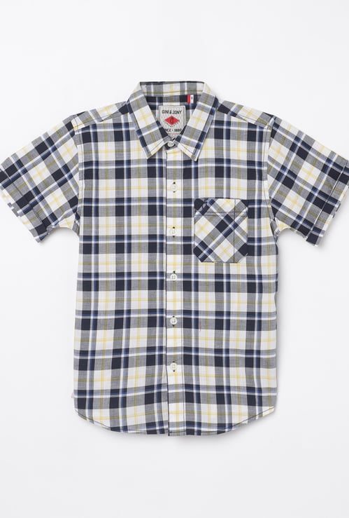 GINI & JONY Boys Checked Casual Shirt