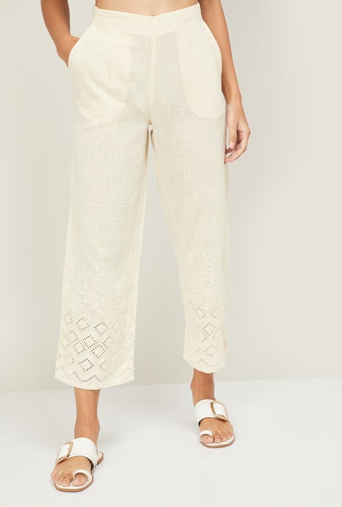 DE MOZA Women Schiffli Detailed Culottes
