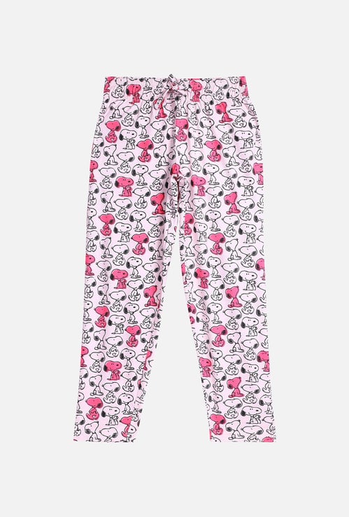 KIDSVILLE Girls Printed Elasticated Track Pants