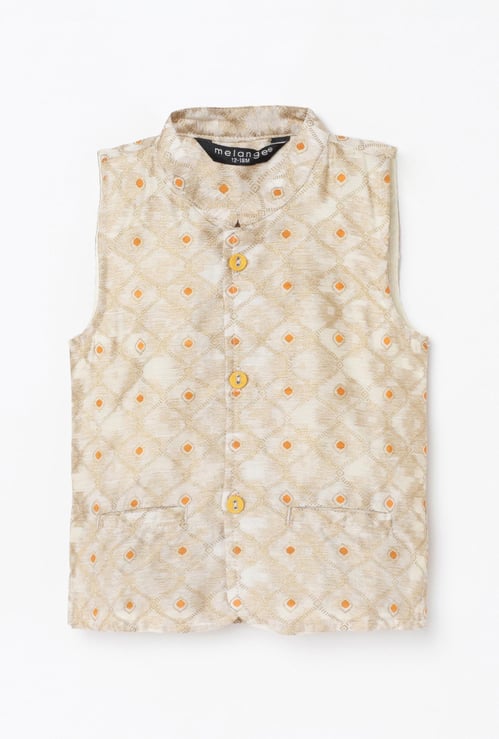 MELANGE Boys Printed Ethnic Waistcoat