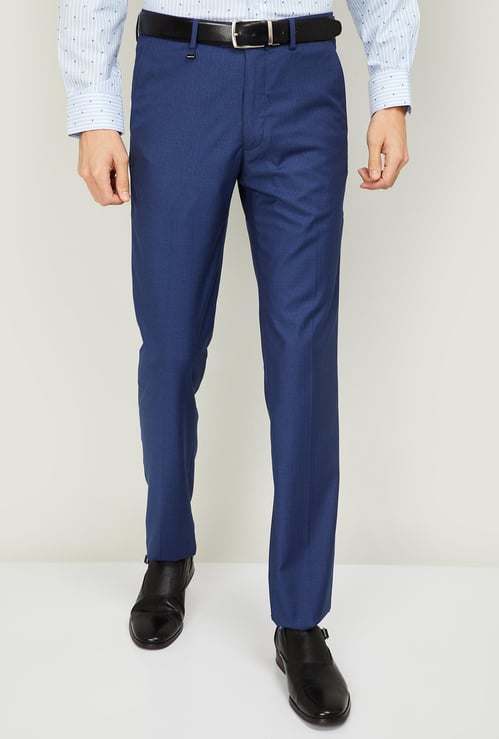 VAN HEUSEN Men Slim Tapered Formal Trousers
