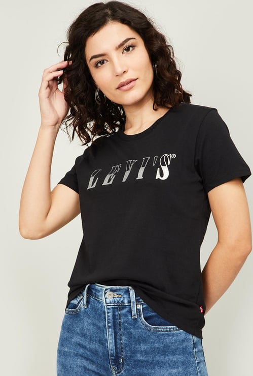 LEVI'S Women Typographic Print Round Neck T-shirt