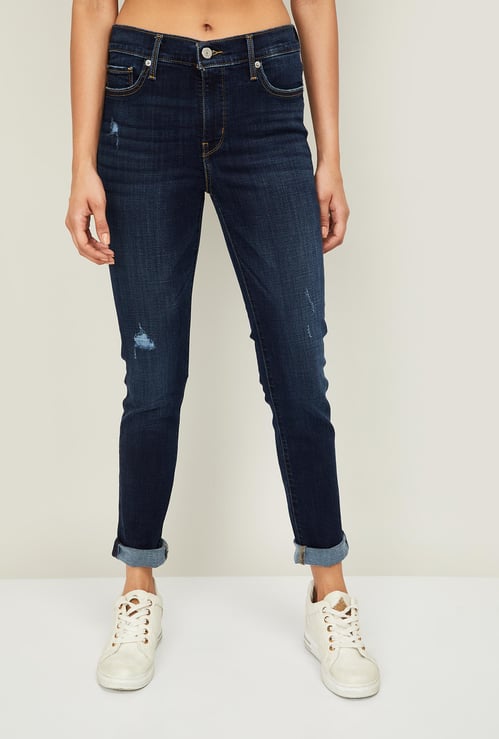 LEVI'S Women Lightly Distressed Skinny Fit Jeans