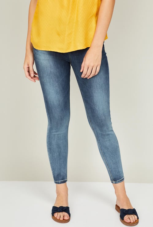 JEALOUS 21 Women Stonewashed Super Skinny Fit Jeans