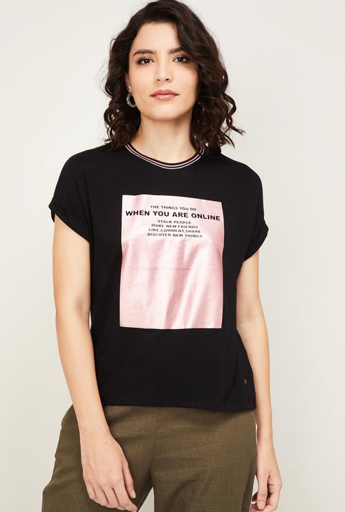 JEALOUS 21 Women Printed Round Neck T-shirt